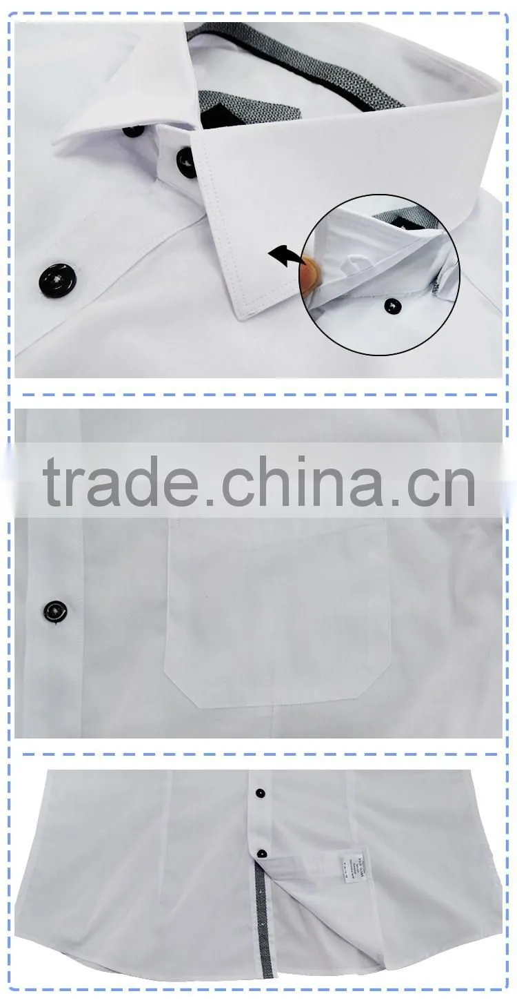 latest design white short sleeve slim fit shirts