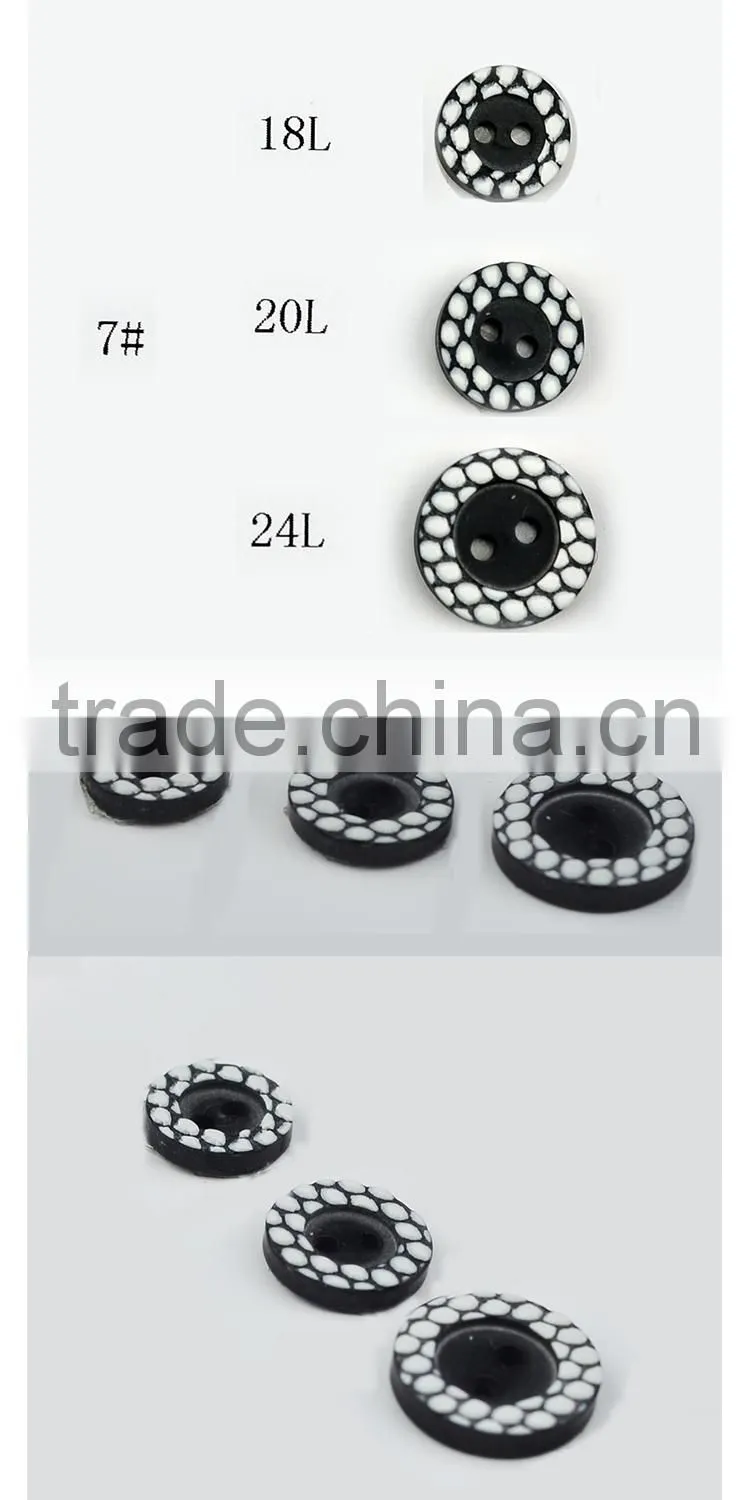 Black and White Spotty All Types of Cloth Buttons