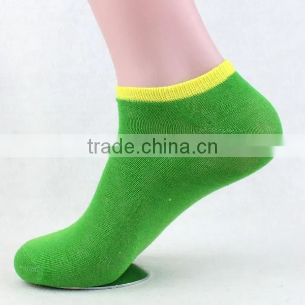 solid color cheap cotton boat men socks