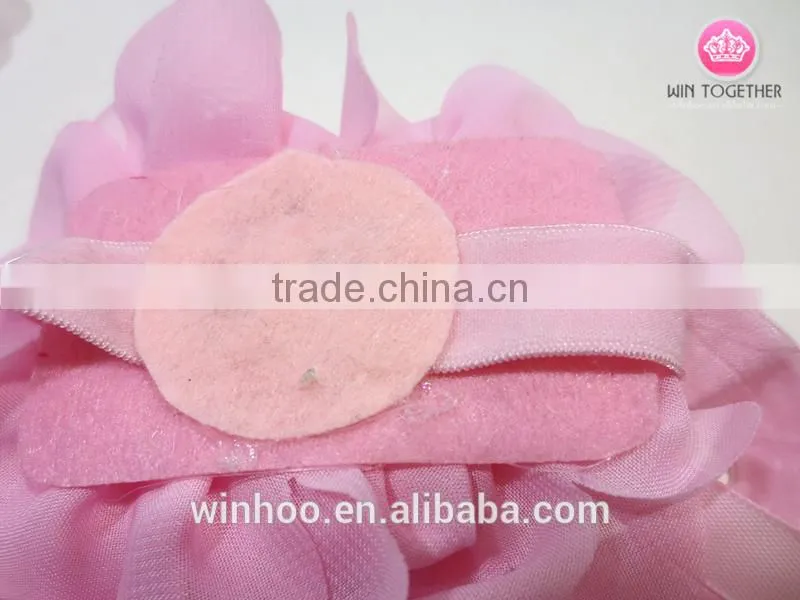 Cheapest elastic headband with fabric flower, Korea fashion, full of elegance, China wholesale