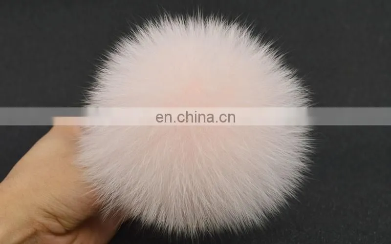 2016 Fashion Genuine Fox Fur Hat Accessory Pom Poms Wholesale Fur Ponpon