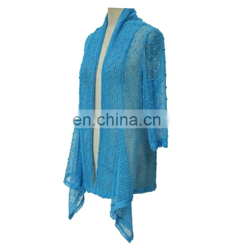 Mesh Sequins Bolero Cardigan Mature Women Beach Wear