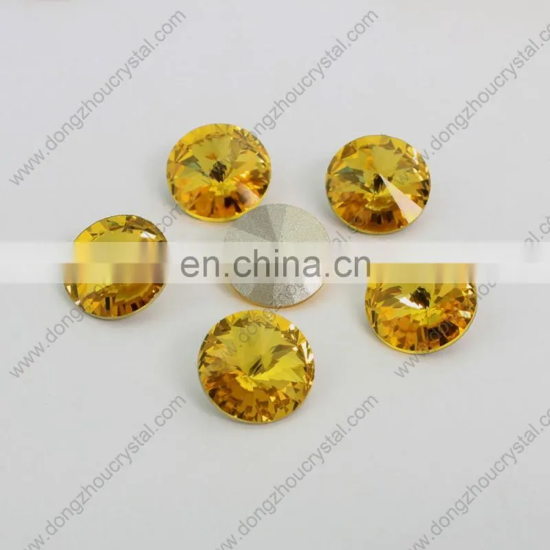 Light Topaz round shape crystal stones for jewelry