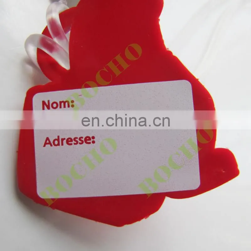 shaped rubber luggage tag