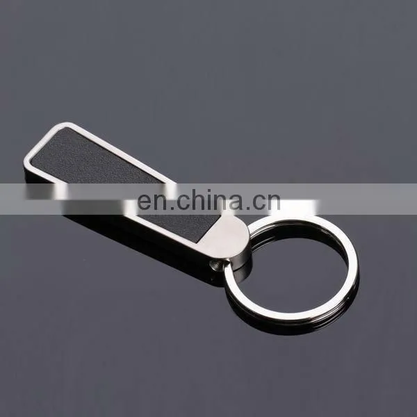 Wholesale Fashion Leopard Head Shape Metal Keychain with Leather Key Ring