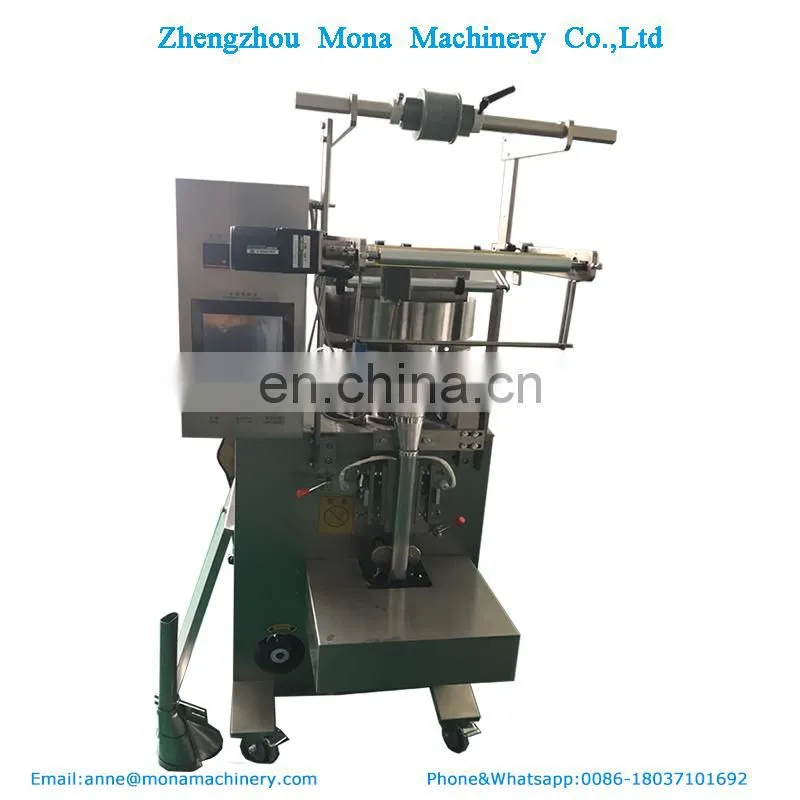 Automatic snack food sugar packing and sealing machine/Automatic triangle bag snack granule packaging machine