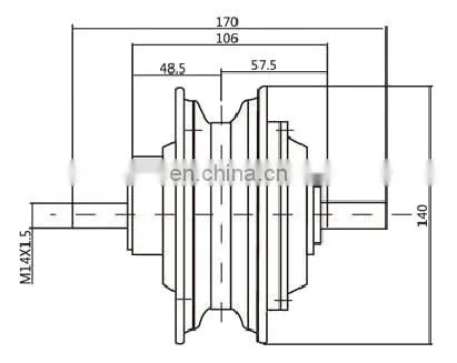 high quality 8" 48v conversion kit electric wheel motor