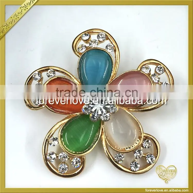 Hot sale initial crystal brooches and pins antique india brooch for sale FB-049