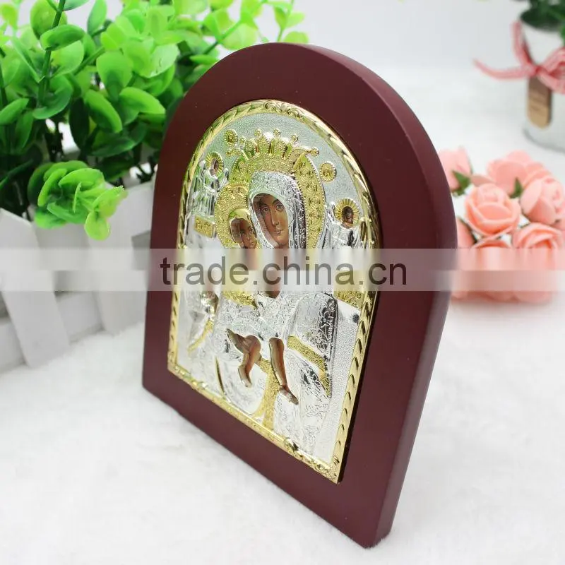 Virgin Mary Silver Icon