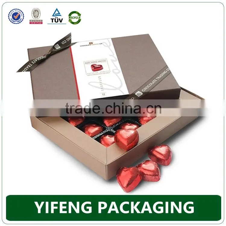 Custom fancy 100% quality china trade assurance seller fashion design luxury chocolate gift box
