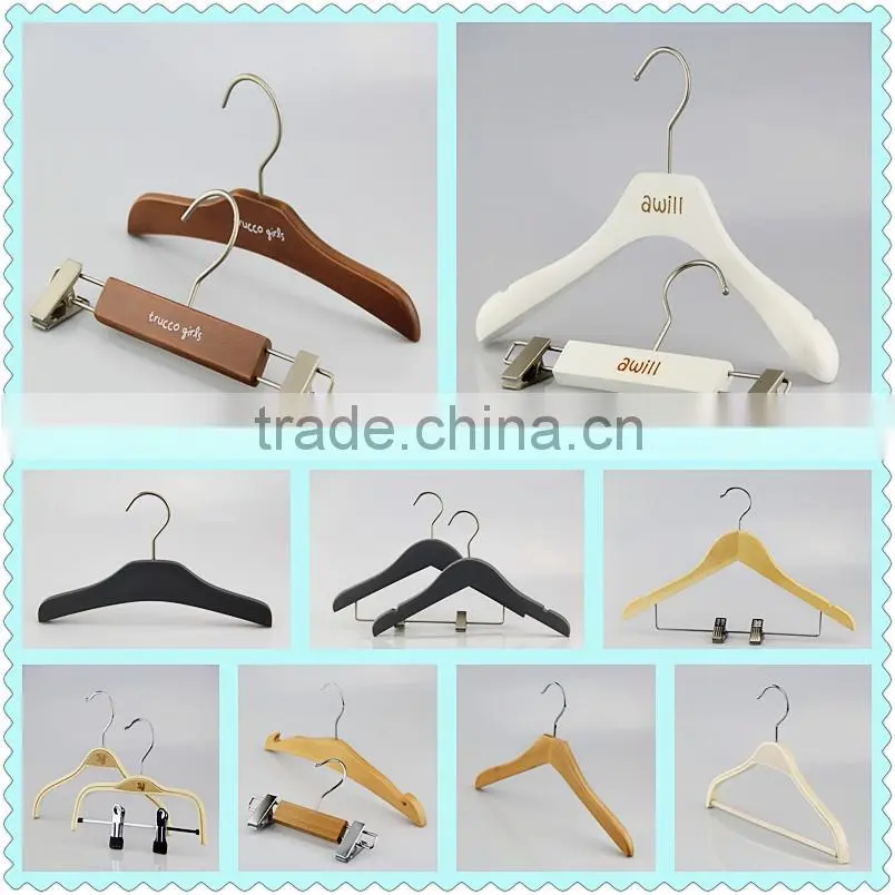wholesale wooden kids hanger clothes hanger for baby