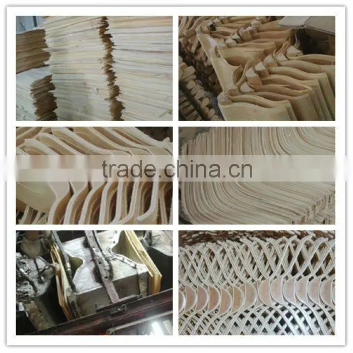 DA44 contoured natural laminated garment hanger for clothes braces skirt hanger