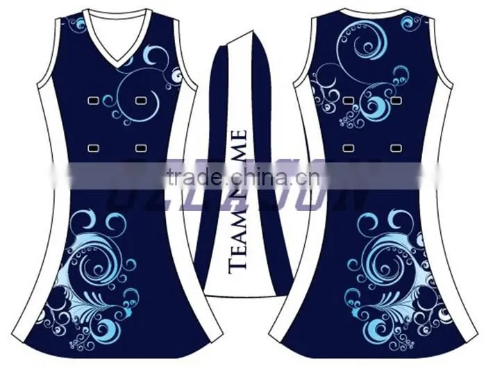 Custom design team sport women netball uniforms, netball dresses,netball bibs