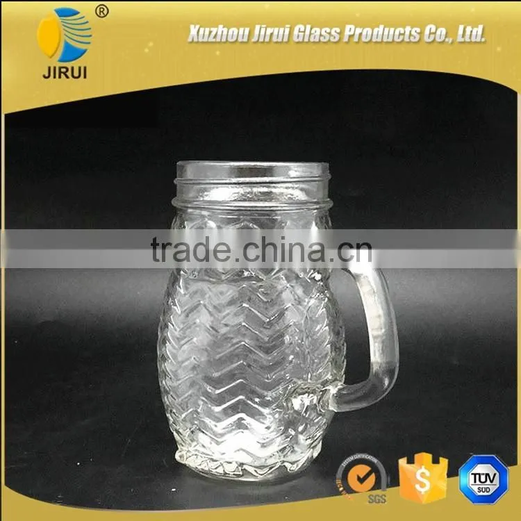 400ml Hot Sale Owl Shape Clear Glass Mason Jar