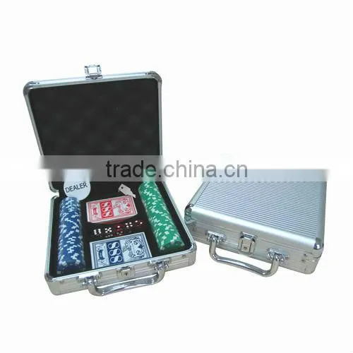 New arrival! 1000pcs poker chip case,aluminum poker set in metal case,trolley poker case