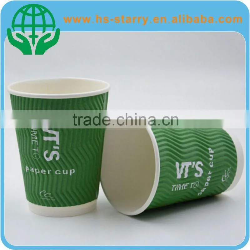 2015 New Sale Printed Logo Black Paper Coffee Cup