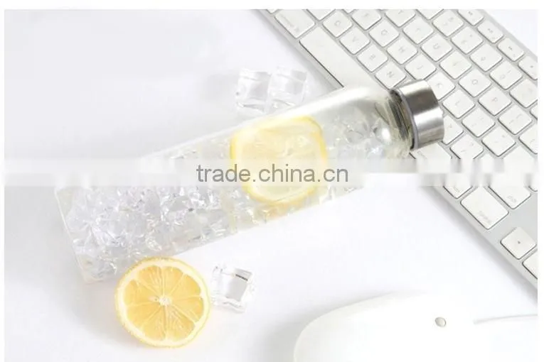 glass water bottle with Neoprene case