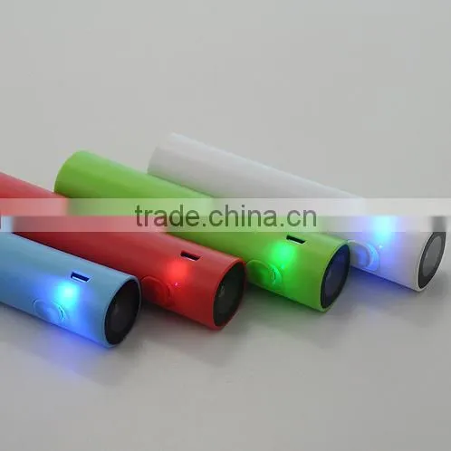 Mini Protable flashlight power bank 2600mAh low price for mobile