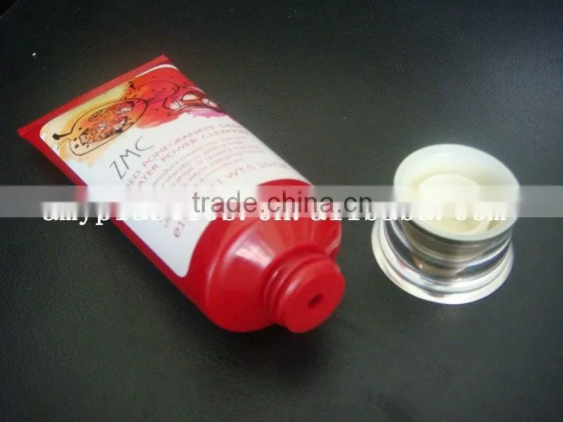 plastic tube with acrylic screw cap for skincare packaging
