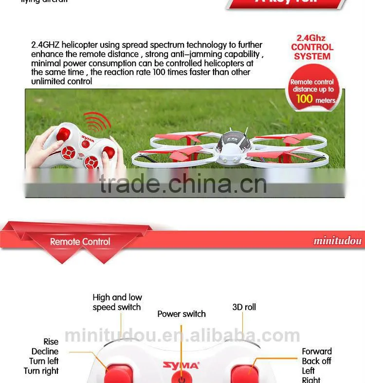 SYMA X3 shantou toy 4 Channel 3D RC quadcopter mini drone