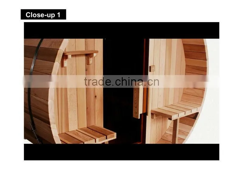 Nice wood furniture outdoor steam sauna room