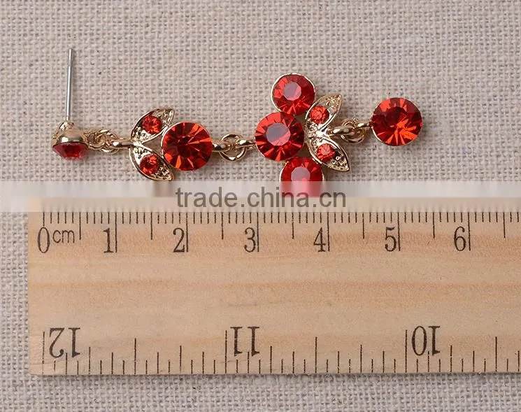 National Wind Jewelry Design Vintage Crystal Tassel Jewelry Set