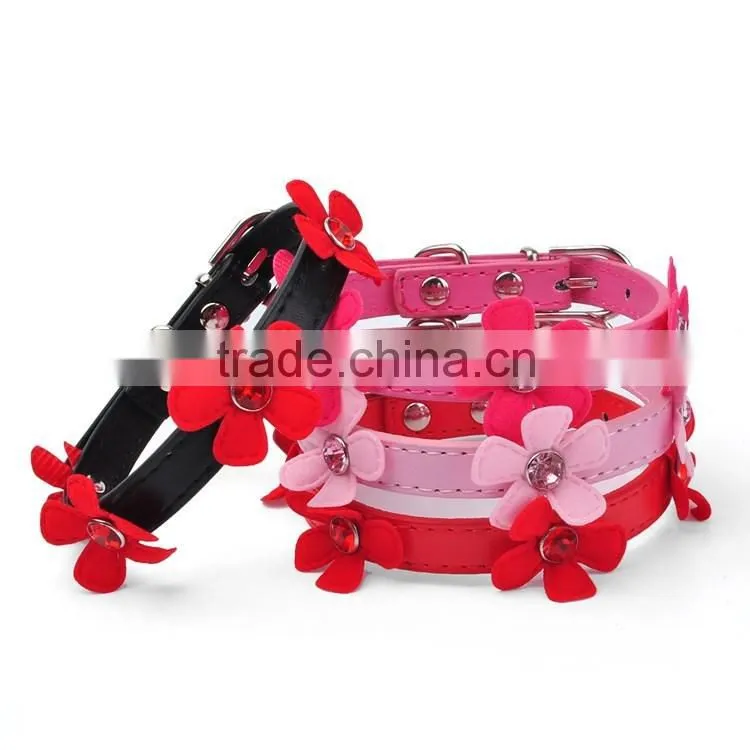 Wholesale dog chain pet supplies acrylic sunflower dog collars