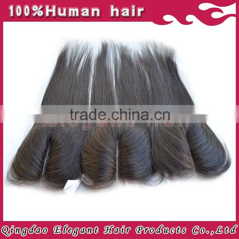 Qingdao elegant hair drop shipping natural color middle parting lace closure peruvian hair