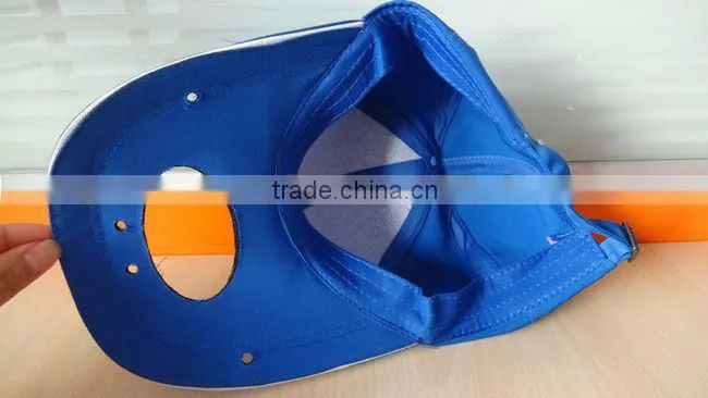 custom blank blue baseball solar fan cap
