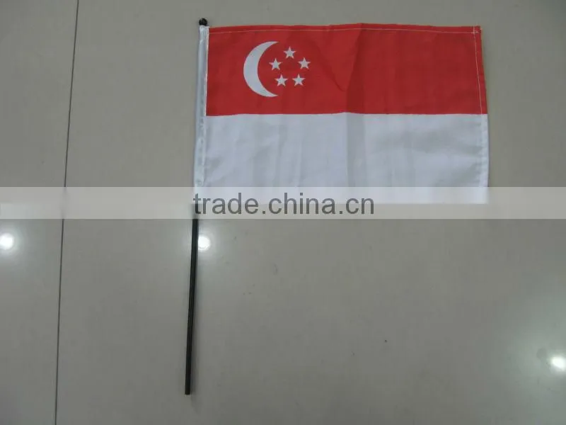 Any custom logo hand held stick flag