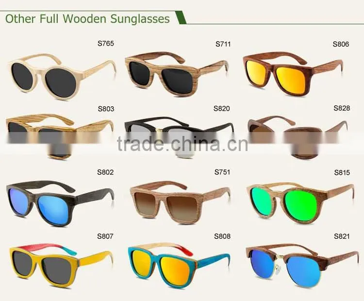 2015 OEM Bamboo Wooden Polarized Sunglasses Cheap Wholesale Sunglasses China Custom Logo Promotional Sunglasses Factory