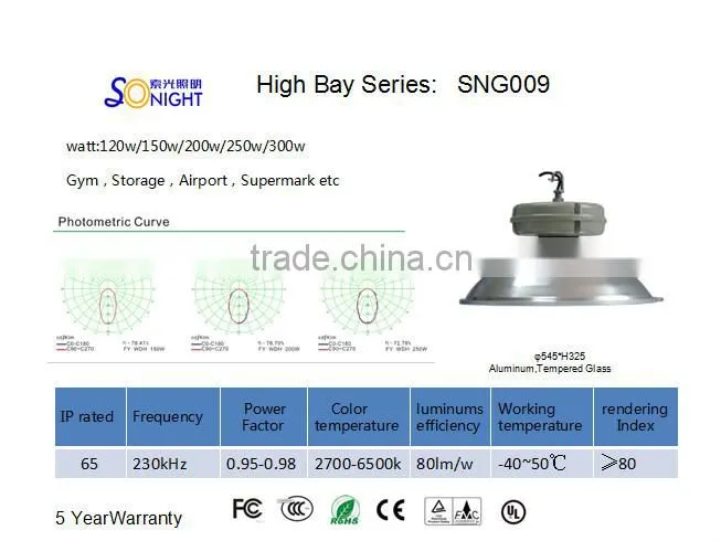 aluminum reflctor magnetic induction light high bay lamp