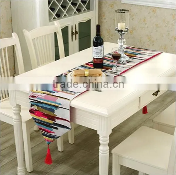European customized size modern simple colorful nylon table runners