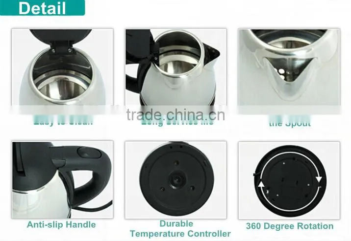 Jialian Factory Price Hot Sell 150GB/180GB Stainless Steel Electric Kettle