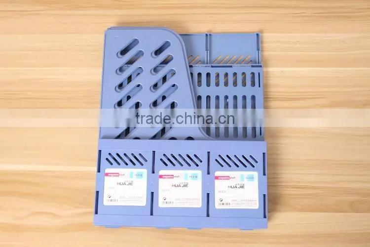 Logo print design Plastic material foldable display rack assemble Magazine Shelf