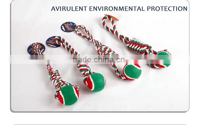 professional durable pastel cotton rope toy for ball dog chew toy