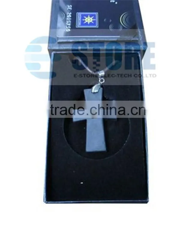 Crossing Design Black Quantum Scalar Energy Pendant