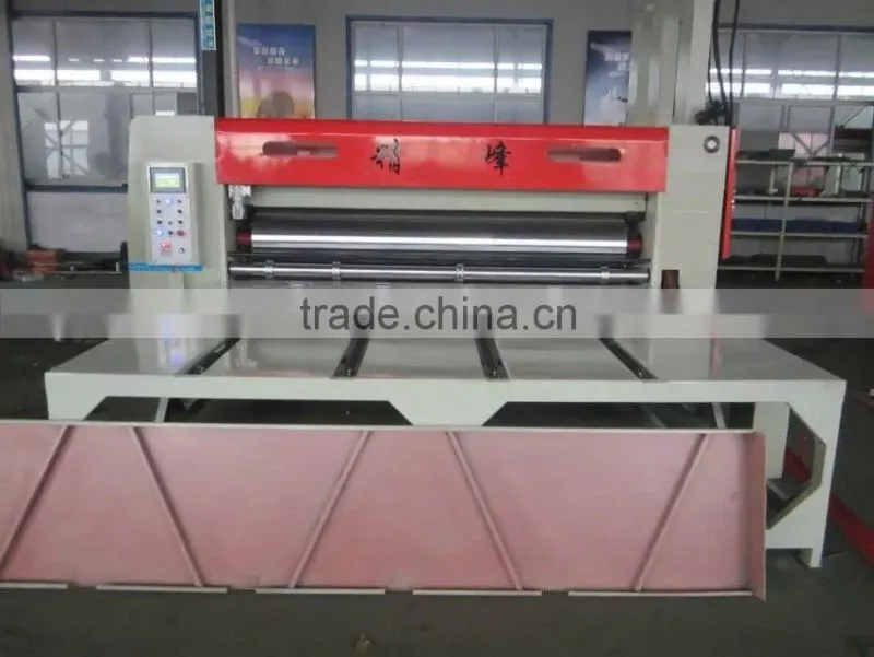 Semi automatic chain feeding corrugated carton printing slotting die cutting machine