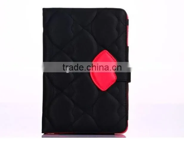 2013 Newest Lip Design for ipad Mini Luxury Leather Protective Mobile Phone Cases for ipad2/3/4 "11"