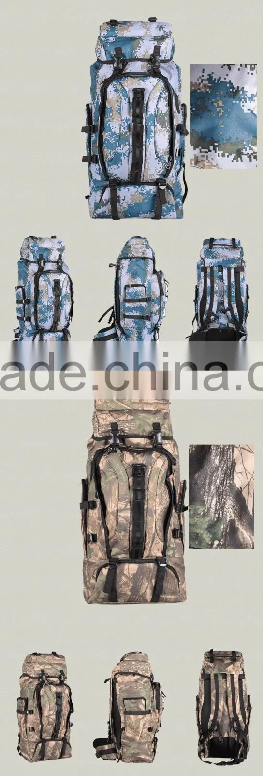 Outdoor large waterproof sport camouflage backpacks tactical
