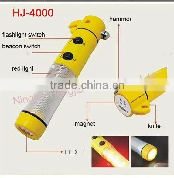 HJ-4000 auto ABS led emergency flashlight