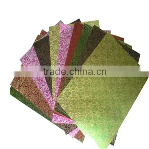 2015 embossed gold/silver aluminum foil paper for wrapping