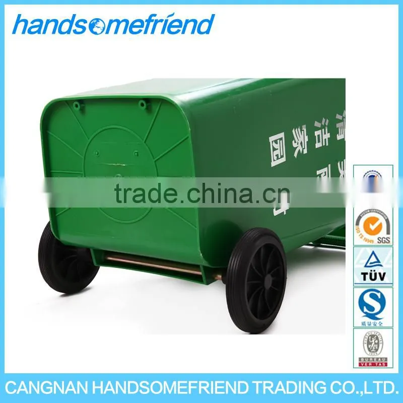 100L plastic trash cans with lids,outdoor trash can,garbage can