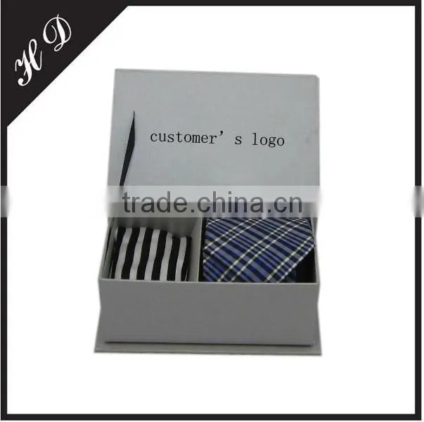 Custom Own Logo Clamshell Tie Gift Boxes