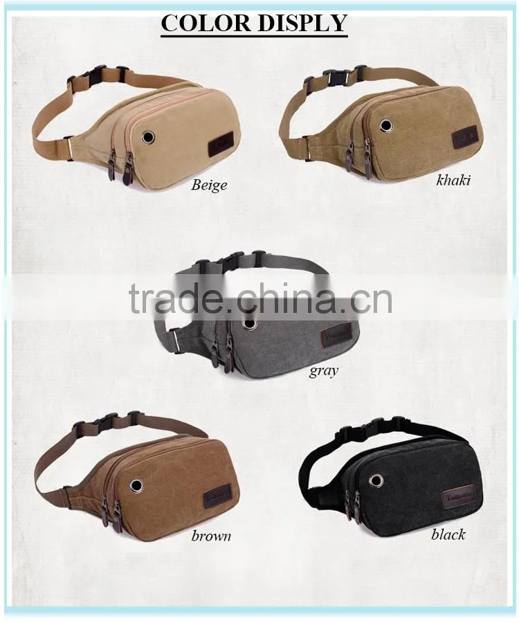 top quality round canvas military bag bags elegant waist bag