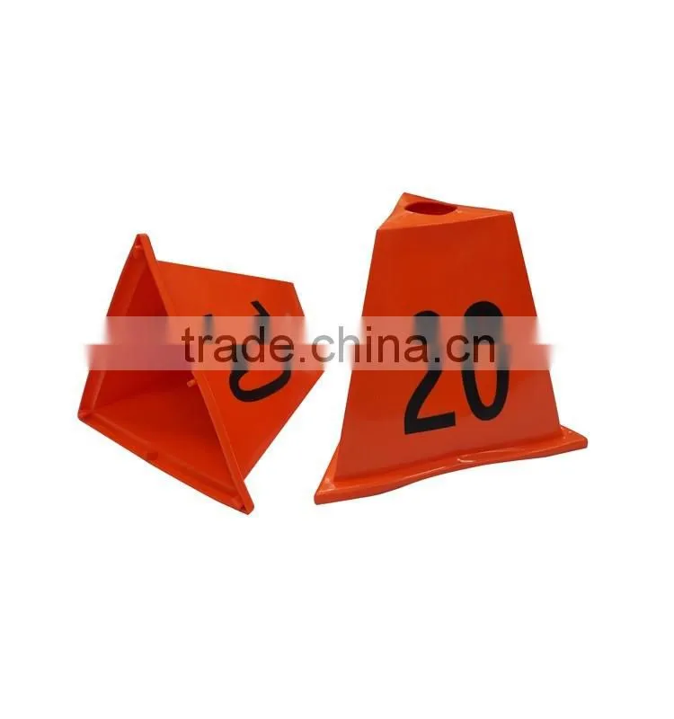 11 pcs One Set Outdoor game number plastic cone