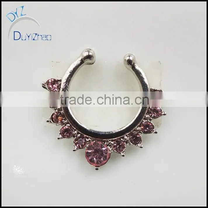 Fashion Septum Clicker fake nose rings piercing jewelry