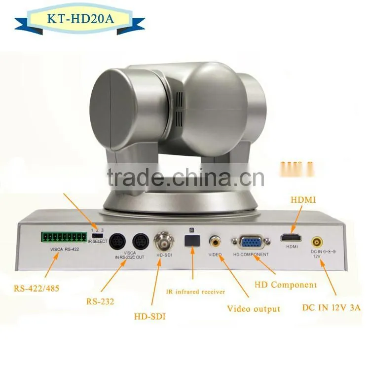 cost-save hd color ptz 1080p HDMI output video conference camera for office and school equipment KT-HD20A