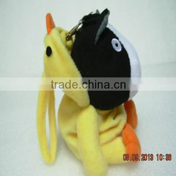 3D Face Transformation Unstuffed Animal Plush Key Bag For Kids