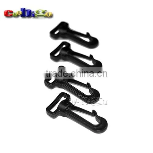 3/8" Plastics Snap Hooks buckles Black for Bags Backpack Outdoor Tools
